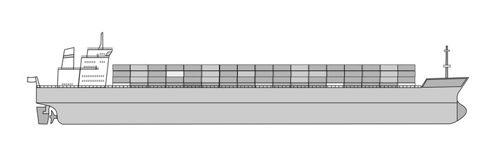 Cargo ship vector