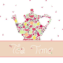 Fruit teapot means tea time