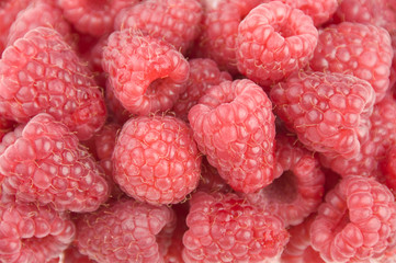 Pile of fresh raspberries