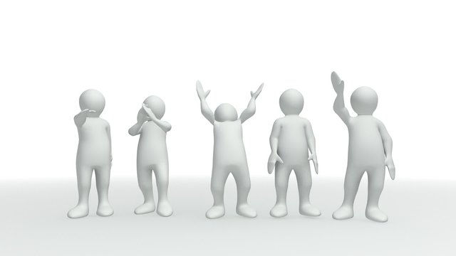 3d-man celebrating