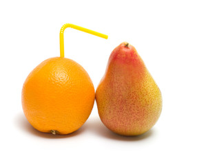 Pear and orange.