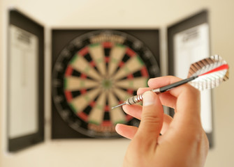 About to throw a dart