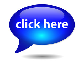 CLICK HERE Speech Bubble Icon (web button mouse cursor ok go)
