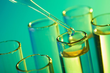 test tubes and pipette