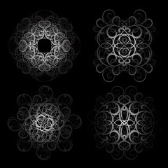 Grunge abstract ornaments