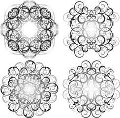 Abstract gothic flourishes