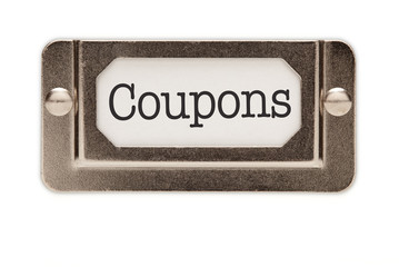 Coupons File Drawer Label