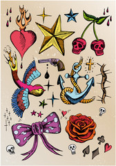 rockabilly tattoo vorlagen farbig