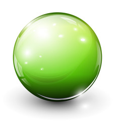 Glass sphere green.