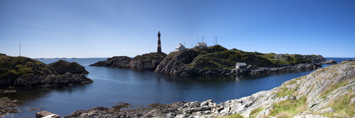 Lighthouse on Fedje Hellisøy in Hordaland, Norway
