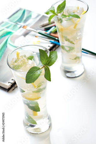 Quot Cold Fresh Lemonade Isolated On White Background Quot Stock Quot Cold Fresh Lemonade Isolated On White Background Quot Stock
