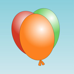 Three Beautiful Party Balloons Vector