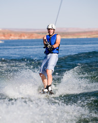 Man wakeboarding at Lake Powell 05