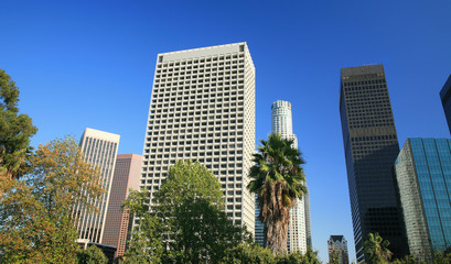 Fototapeta na wymiar Los Angeles city skyline