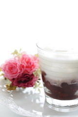 Red bean & milk drink