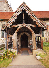 Wooden Entrance to a Medieval Church