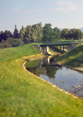 Fototapeta na wymiar River with colours of patina