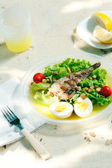 Summer salad with fish