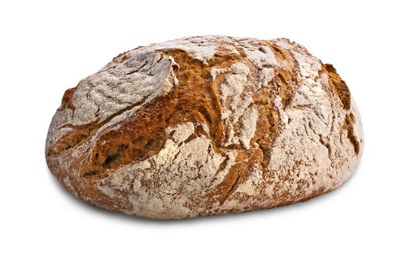 Brot vor weißem Hintergrund