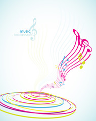 Abstract background with tunes.