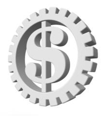 Obraz premium dollar zahnrad