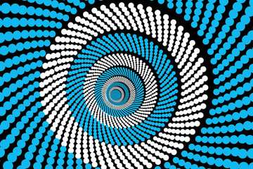 blue halftone background, tube, swirl, success