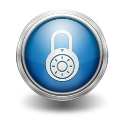 Icono borde metalico candado