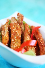 Nuggets beignets de poulet au sésame