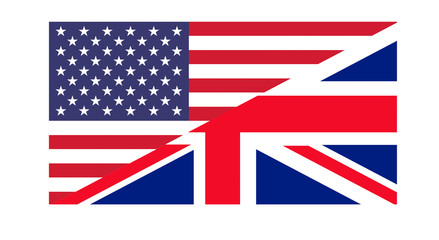 American and British flag