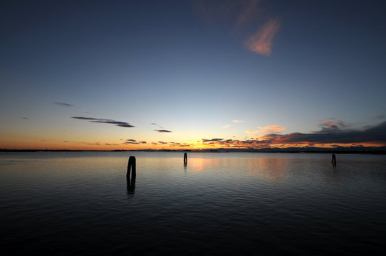 Laguna di Venezia, tramonto