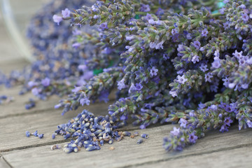 Lavender on a wooden table