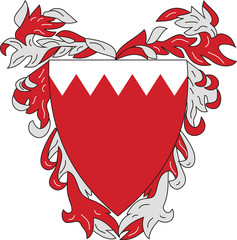 Vector coat of arms of Bahrain