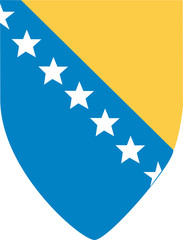 Vector coat of arms of Bosnia and Herzegovina