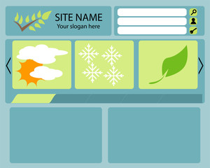 Blue-green vector web layout