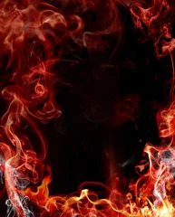 Deurstickers Vlam abstract fire background