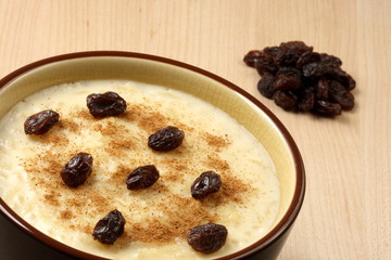 delicious fancy rice pudding