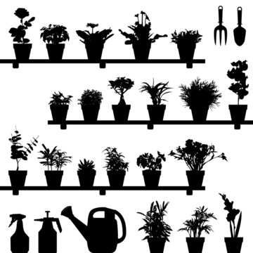 Flower Pot Silhouette