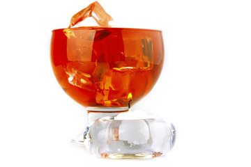 wine and crystal ice