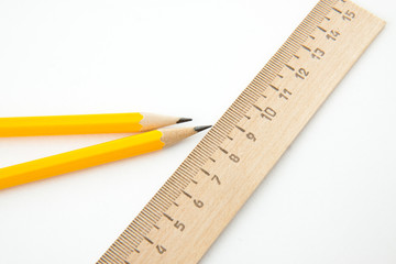 Ruler and two pencils