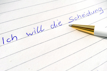 Ich will die Scheidung
