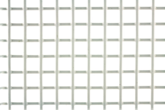 grille blanche plastifi&eacute;e, fond blanc