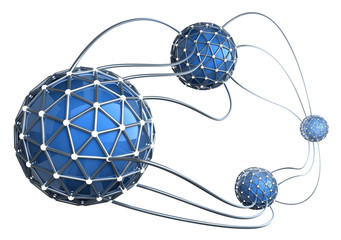 Network abstract 3D concept
