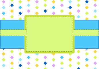 Design blue and green frame