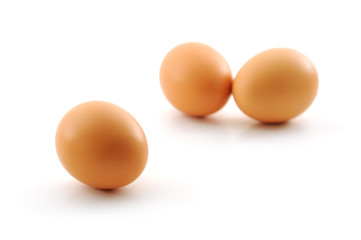 Eggs - isolated on white