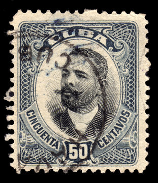 Old vintage Cuba postage stamp
