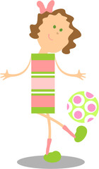 Girl walking color 11