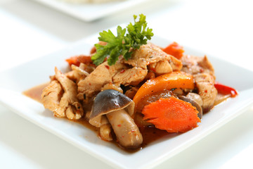 Thai Chicken Mushroom Stir Fry