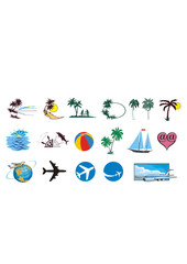 a set of various vector design elements