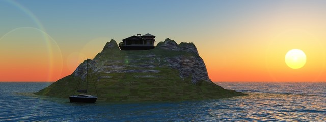 Ferien allein auf der Insel