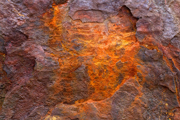 flakey rusty metal background